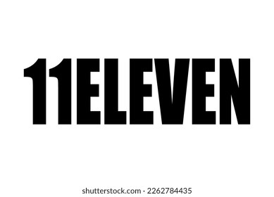 11 ELEVEN NUMBER WRITING VECTOR POSTER