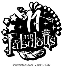 11 and fabulous black vector graphic design and cut file