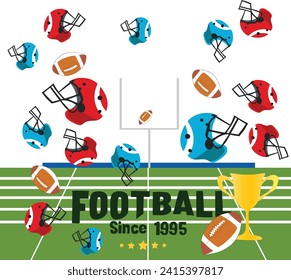 11 february is American Super Bowl vector illustration
