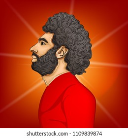 11 June 2018,Egypt , Mohamed Salah Illustration