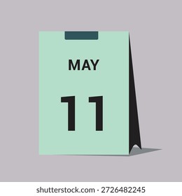 11 may calendar date icon minimal desk calendar vector illustration