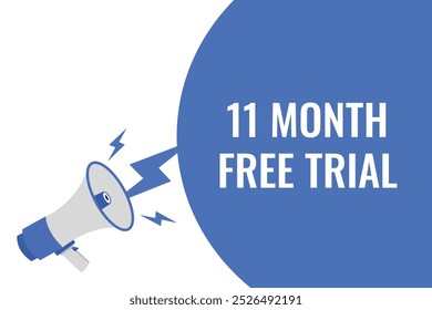 11 month free trial banner design. 11 months free banner background
