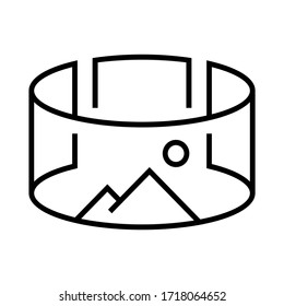11 - New trend icon design. Panoramic photo image vector for office, web, apps, ui, marketplace symbol illustration.