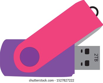 11 Oct 2019. Kepala Batas, Malaysia. USB thumb drive in Illustration. Suitable for mock up and illustration in early child book.