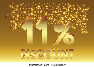 11% off discount promotion sale,  sale promo marketing.