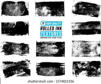 11 Rolled Ink Rectangle Textures