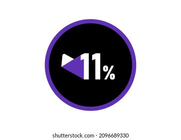 11% Round design vector, 11 percent images