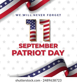 11 September Patriot Day celebration illustration design