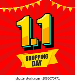 1.1 expresión de día de compras estilo de comedia de arte pop
