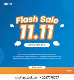11 11  Shopping Day Sale Sign Social Media
