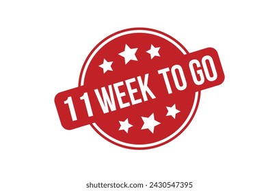 11 week to go word concept vector illustration