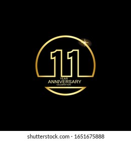 11 Year Anniversary celebration Vector Template Design Illustration