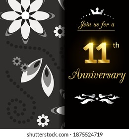 11 Year Anniversary celebration Vector Template Design Illustration
