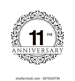 11 Year Anniversary celebration Vector Template Design Illustration