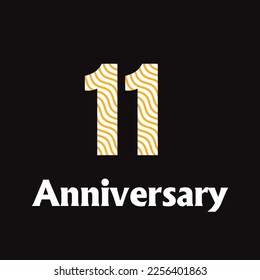 11 year anniversary celebration, vector design for celebrations, invitation cards and greeting cards