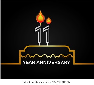 11 year anniversary design template