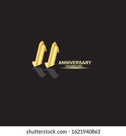 11 Year Anniversary Vector Template Design Illustration