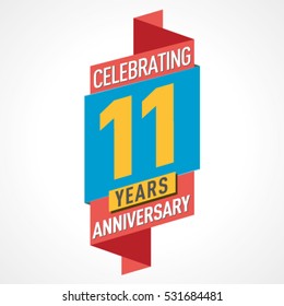 11 Years Anniversary Celebration Design.