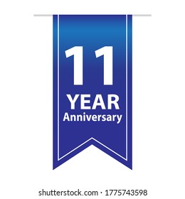 11 Years Anniversary Celebration Vector Template Design Illustration