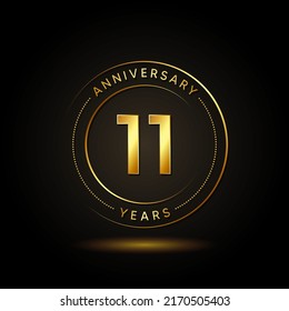 11 Years Anniversary Celebration Vector Template Design Illustration