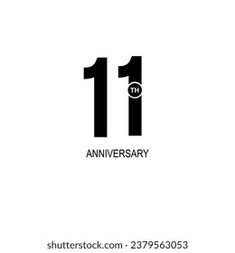 11 Years anniversary celebration vector template design illustration