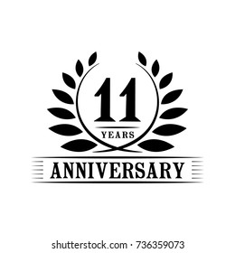 11 years anniversary logo template. 