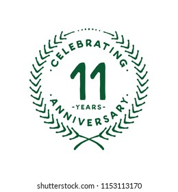11 years design template. 11th vector and illustration.