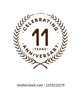 11 years design template. 11th vector and illustration.