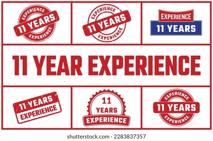 11 Years Experience Rubber Stamp Set