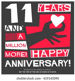 11 Years Happy Anniversary (Vector Illustration Concept Design)