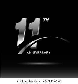 11 Years Silver Anniversary Logo Celebration