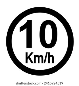 110 KILOMETER PER HOUR BLACK COLOUR ROAD SIGN