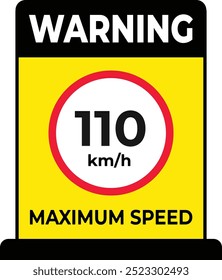 Verkehrsschild mit einer Höchstgeschwindigkeit von 110 km/h