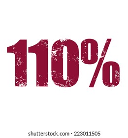 110% rubber stamp, vector illustration