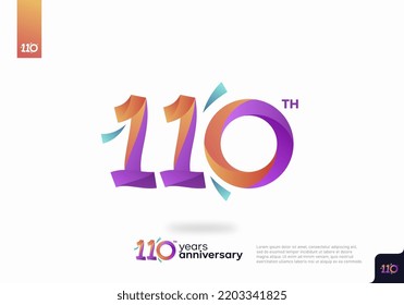 110 year anniversary design template