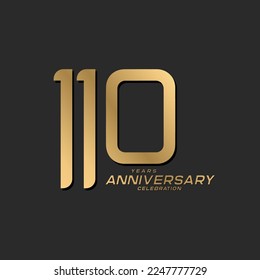 110 years anniversary celebration logotype with modern elegant number