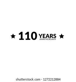 110 years anniversary celebration simple logo