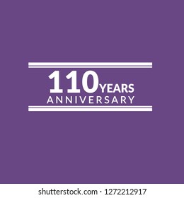 110 years anniversary celebration simple logo