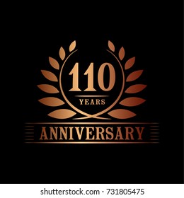110 years anniversary logo template. 