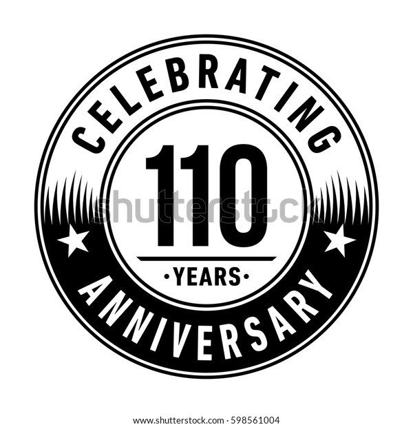 110 Years Anniversary Logo Template Vector Stock Vector (Royalty Free ...