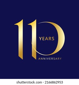 110 Years Anniversary Logo, Vector Template Design element for birthday, invitation, wedding, jubilee and greeting card illustration.