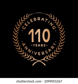 110 years design template. 110th vector and illustration.