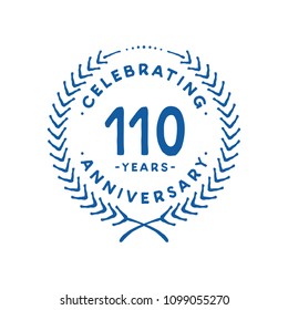 110 years design template. 110th vector and illustration.