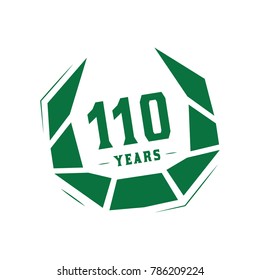 110 years design template. Anniversary vector and illustration template.
