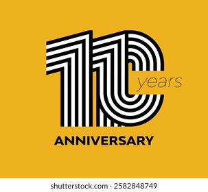 110 years retro anniversary vector template template template design illustration