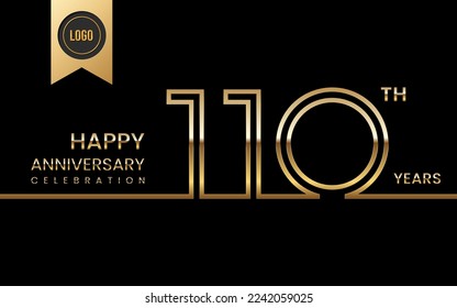 110th anniversary celebration template design. Logo Vector Template Illustration