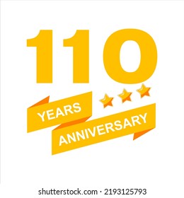 110th Anniversary Celebration Vector Template Bright Stock Vector ...