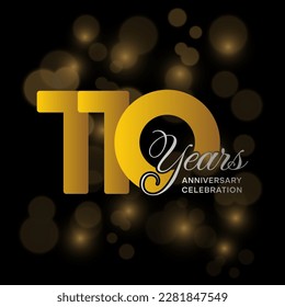 110th Anniversary logo design. Golden anniversary template design. Logo Vector Template Illustration