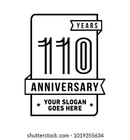 110th anniversary logo. Vector and illustration.
