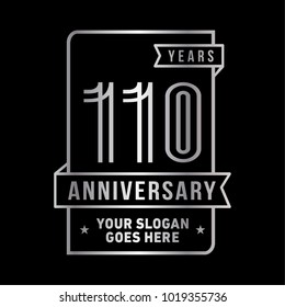 110th anniversary logo. Vector and illustration.